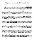J. S. Bach Adagio aus der Triosonate G-Dur (Arr.) Violinstimme